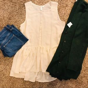 NWT Frenchi sheer blouse